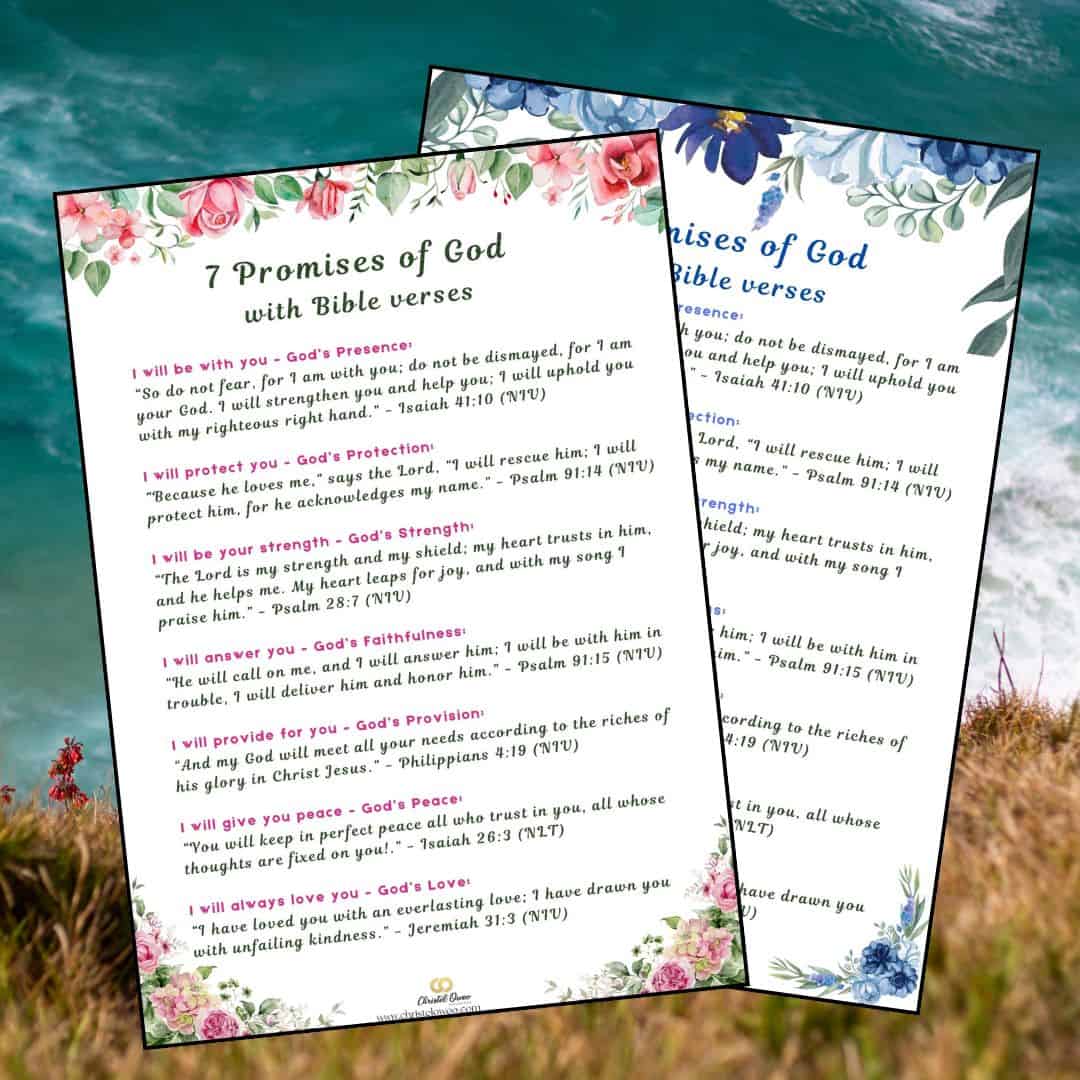 Free printable of 7 promises of God in the Bible • Christel Owoo Free printable of 7 promises of God in the Bible • Christel Owoo